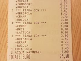 La Piadineria menu