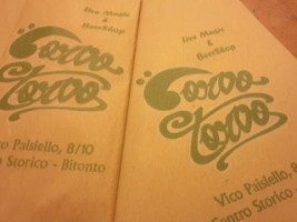 Corvotorvo menu