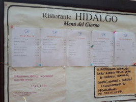 Punta Hidalgo menu