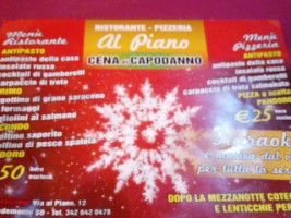 Pizzeria Al Piano menu