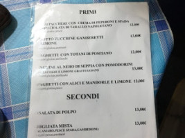 Pescheria La Conchiglia menu