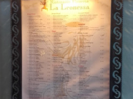 Pizzeria La Leonessa menu