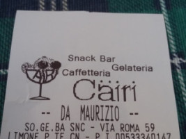 I Cairi menu