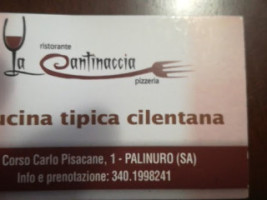 La Cantinaccia menu