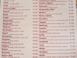 Pizzeria Le Quattro Stagioni menu