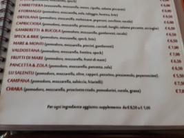 Trattoria Pizzeria Lu Salentu menu