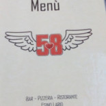 Pizzeria 58 menu