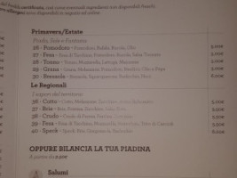 Piadineria Giangusto menu