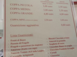 Gelateria Da Nonno Piero menu