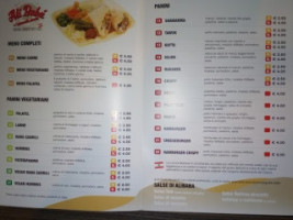 Ali Baba menu