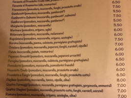 Pizzeria Capri menu