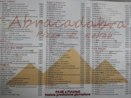 Abracadabra Pizza Kebab menu