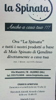 La Spinata menu