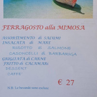 La Mimosa menu