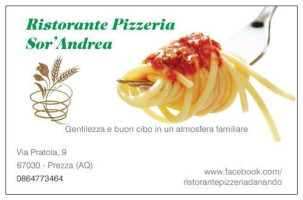 Pizzeria Sor' Andrea Di Andrea Ana Maria Di Pietro Paolo (ex Nando) menu