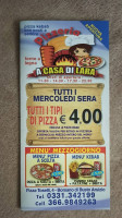 Pizzeria A Casa Di Lara menu