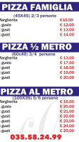 Pizza Da Luca menu