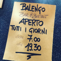 Balengo Bistrot menu