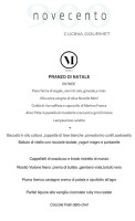 Novecento menu