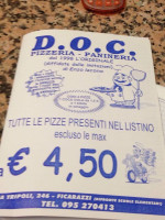 Pizzeria Doc Di Iacono Vincenzo menu