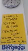 Circolo Bergeggino Chef Nevio Tonello menu