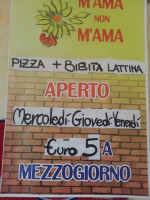 Pizzeria M'ama Non M'ama menu