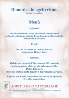 Agriturismo Su Forraghe menu