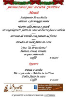 La Bruschetta menu