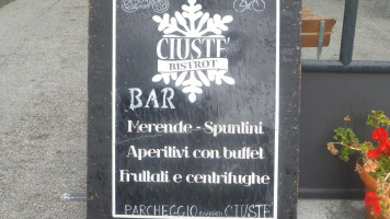 Ciustè Bistrot Abetone menu