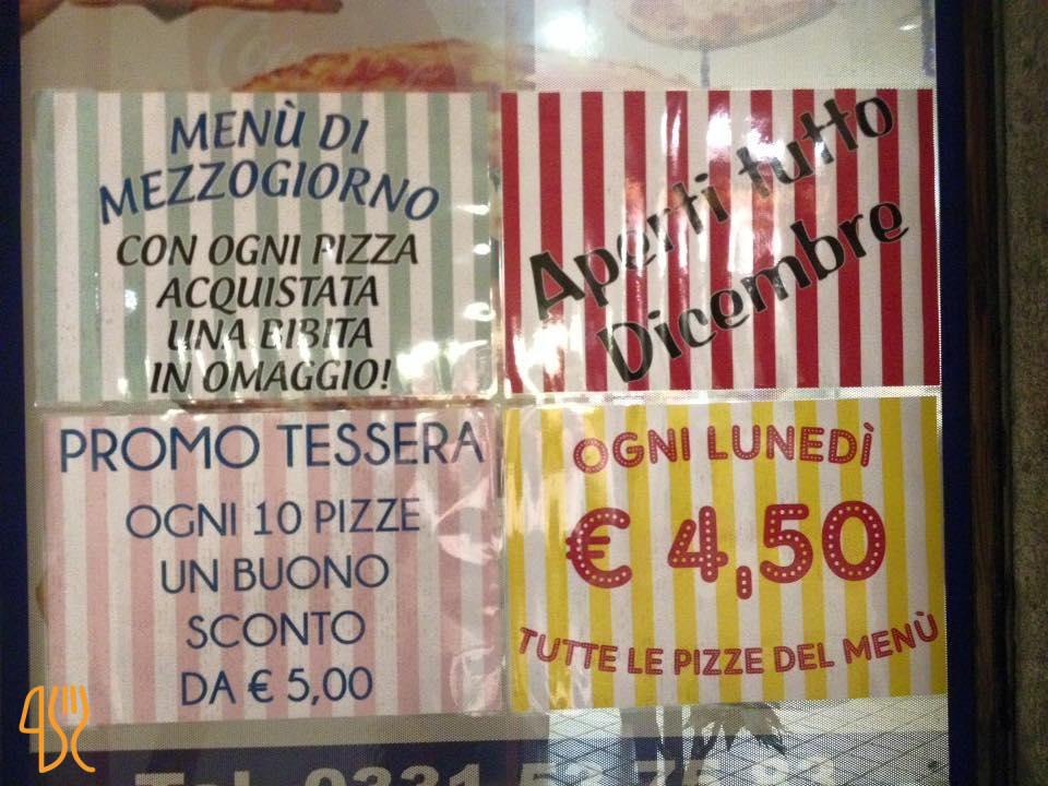 Pizzeria Reality Carte