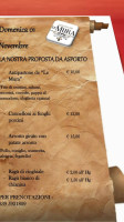 Agriturismo Le Mura menu