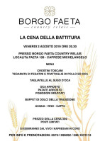 Borgo Faeta Country Relais menu