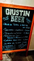 Giustin Beer menu