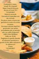 Cicadoro menu