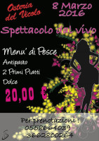 Osteria Del Vicolo menu