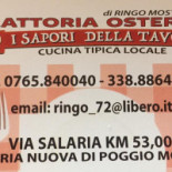 I Sapori Della Tavola menu