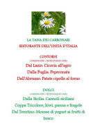 La Tana Dei Carbonari menu