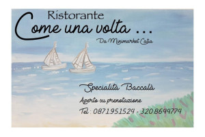 Come Una Volta menu