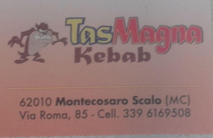 Tasmagna Kebab menu