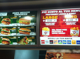 Burger King menu