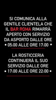 Roma menu