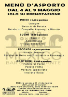 Bar Ristorante Mexico menu