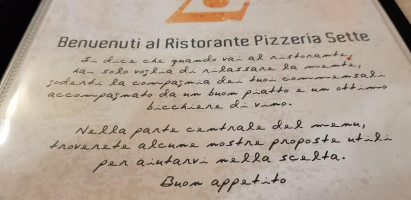 Hostaria Tradizionale menu