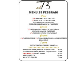 Al T3 Cafe And Self menu