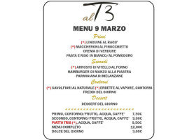 Al T3 Cafe And Self menu