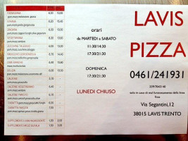 Lavis Pizza Di Gasparetto Matteo menu