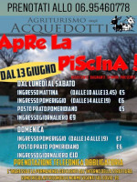 Degli Acquedotti menu