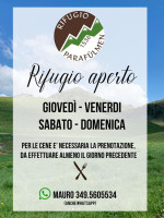 Rifugio Parafulmine menu