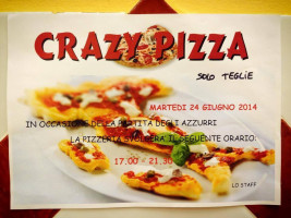 Crazy Pizza menu