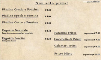 Pizzeria Il Nilo menu